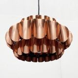 Copper pendant lamp Swiss type 810 modern mid-century by Hans Zender for Temde