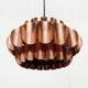 Copper pendant lamp Swiss type 810 modern mid-century by Hans Zender for Temde