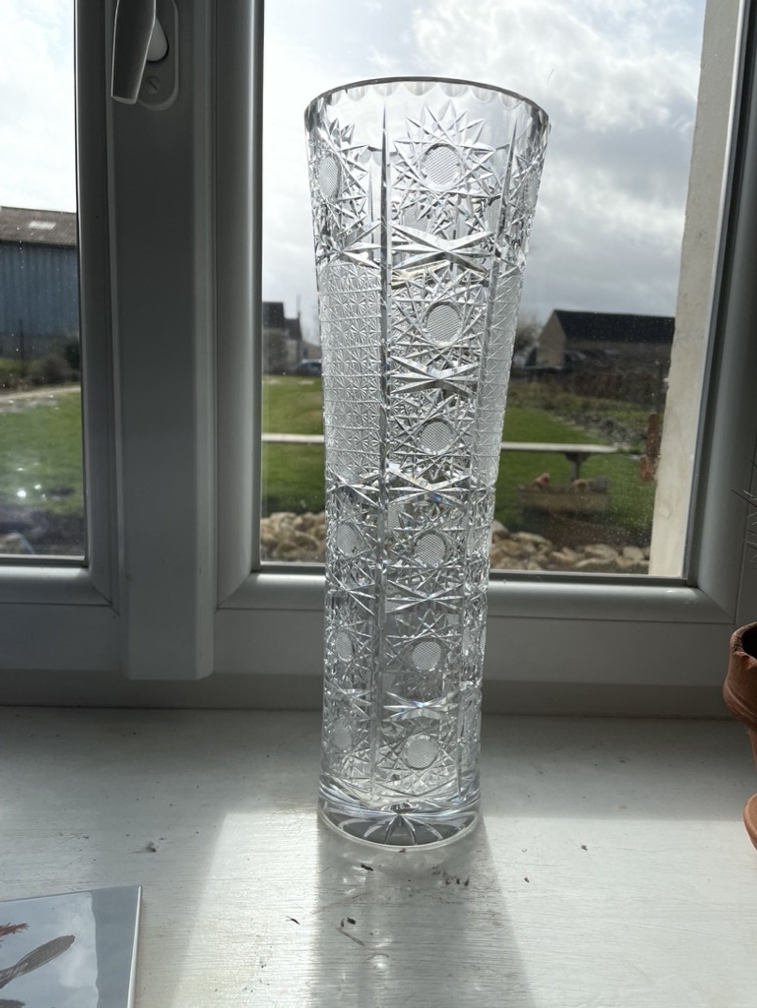 Vase en cristal taillé – milieu xxème