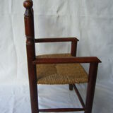 Wooden child's chair and mulched seat