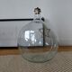 Dame-Jeanne XXL glass floor lamp with vintage lampshade.