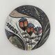 Ruscha Handarbeit ceramic floral wall plate , 1970s Germany