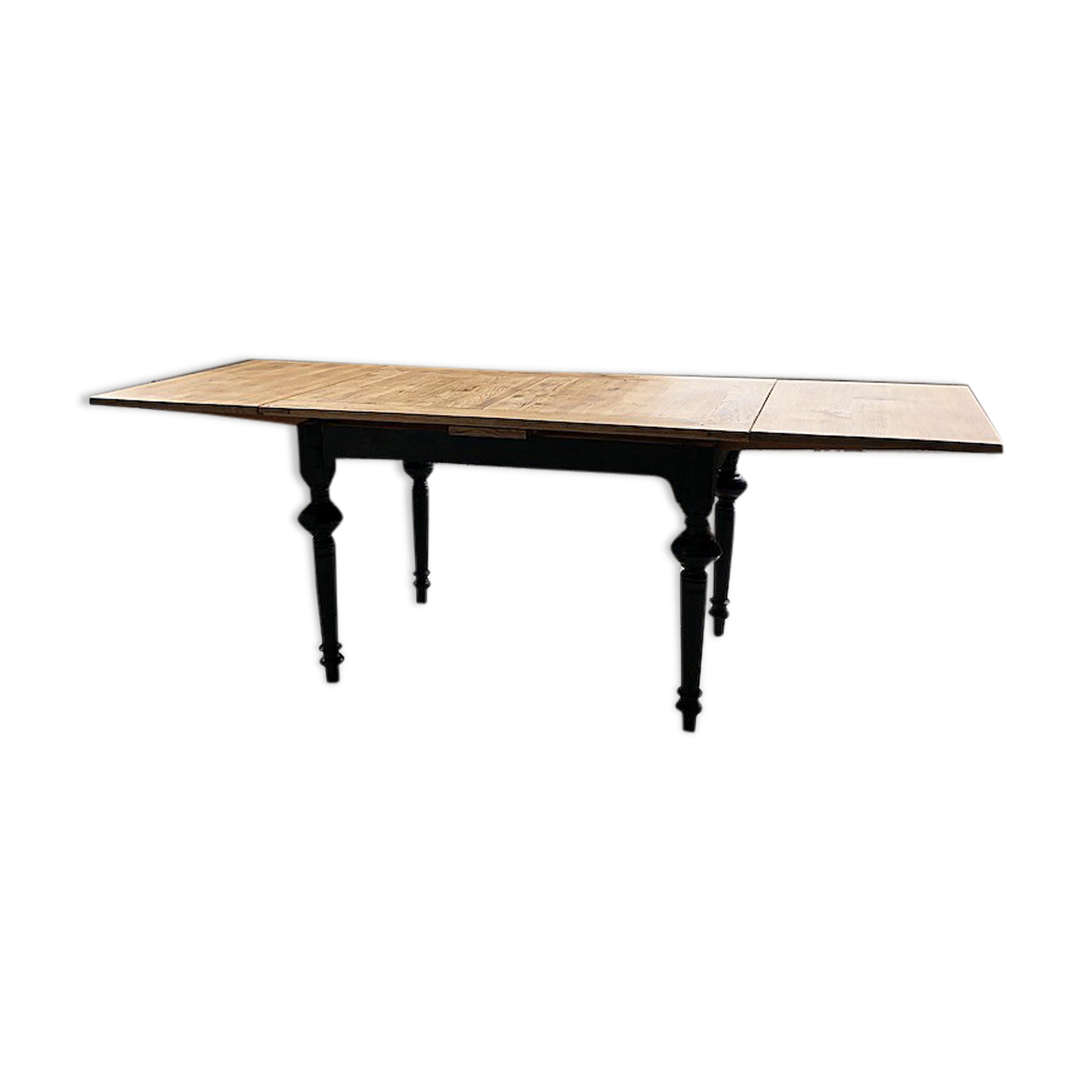 Ancient oak farm table with extensions 218 cm