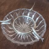 Serving dish in crystal for caviar