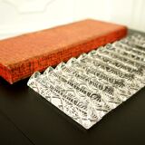 Set of 12 wears cut-out lead crystal knives