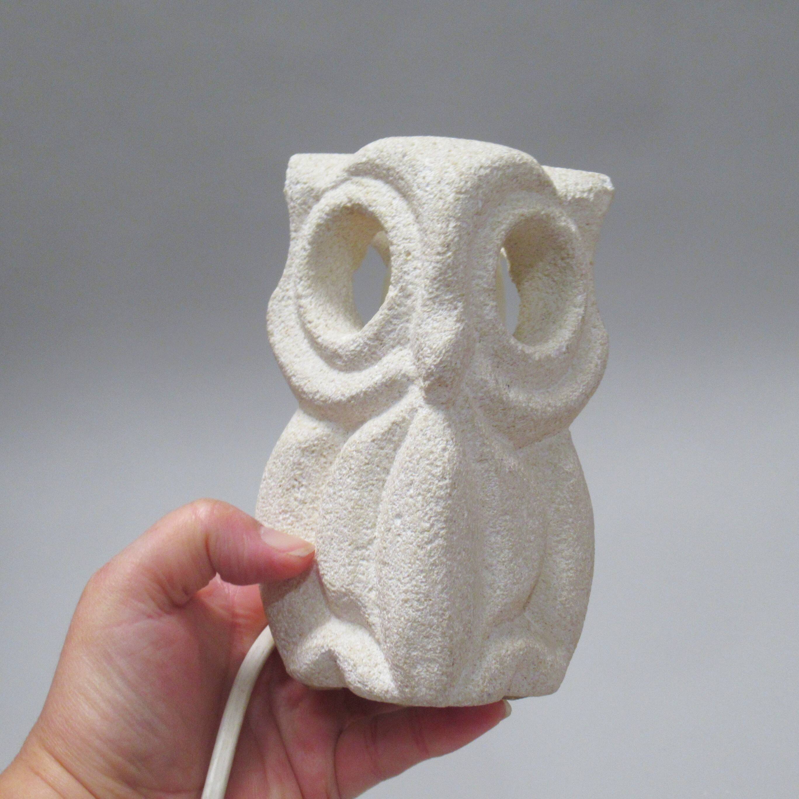 Owl lamp in stone by Albert Tormos from the 1960s.