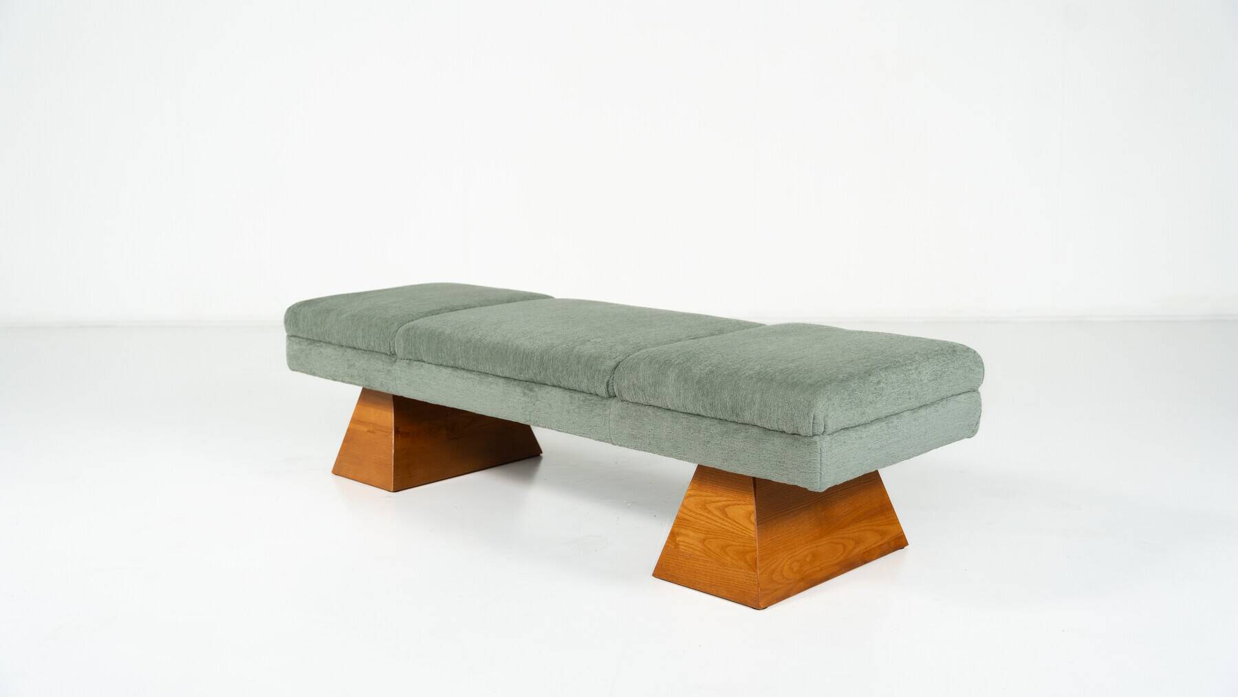 Contemporary Bench, Wood and Fabric, Italy