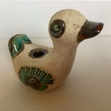 Ceramic duck zoomorphic candle holder signed Paul Perret