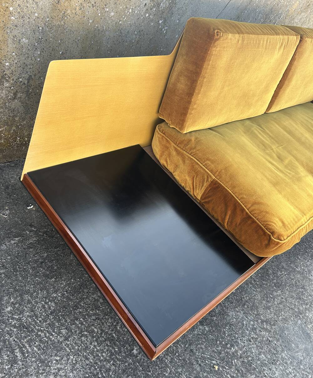 Daybed or two-seater sofa, shelf designed by Maison Sergalot, Paris, 1957