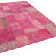 Handmade anatolian vintage 200 cm x 302 cm pink patchwork rug