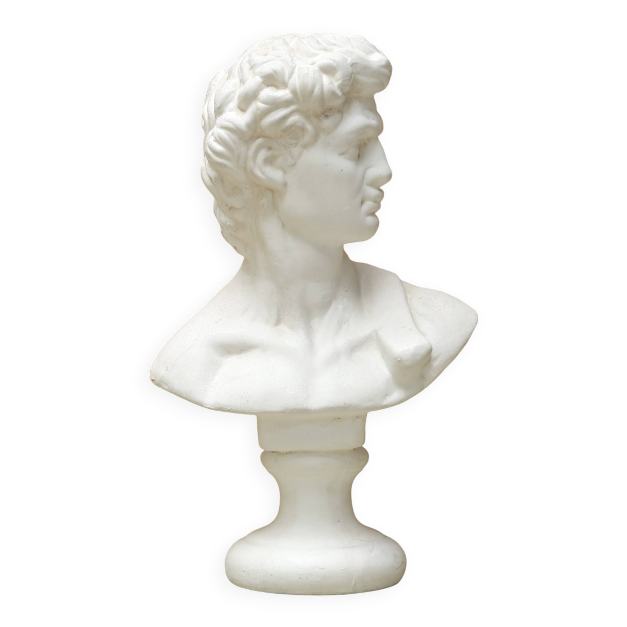 Plaster bust of a man: David, 1980s