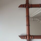 Vintage bamboo wood mirror