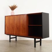 Teak highboard, Danish design, 1960s, production: Denmark