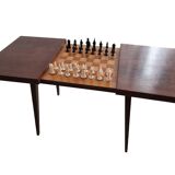 Mid-Century Czech Extendable Chess Table in Walnut and Beech, 1960s