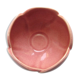 Charolles art deco bowl or cup, pink ceramic, forming a flower with 5 petals