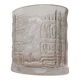 Grand vase ou bol vintage en verre avec ornements sud-américains/Inca