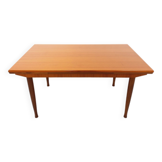 Table à manger style scandinave vintage des années 50 60 en teck avec rallonges