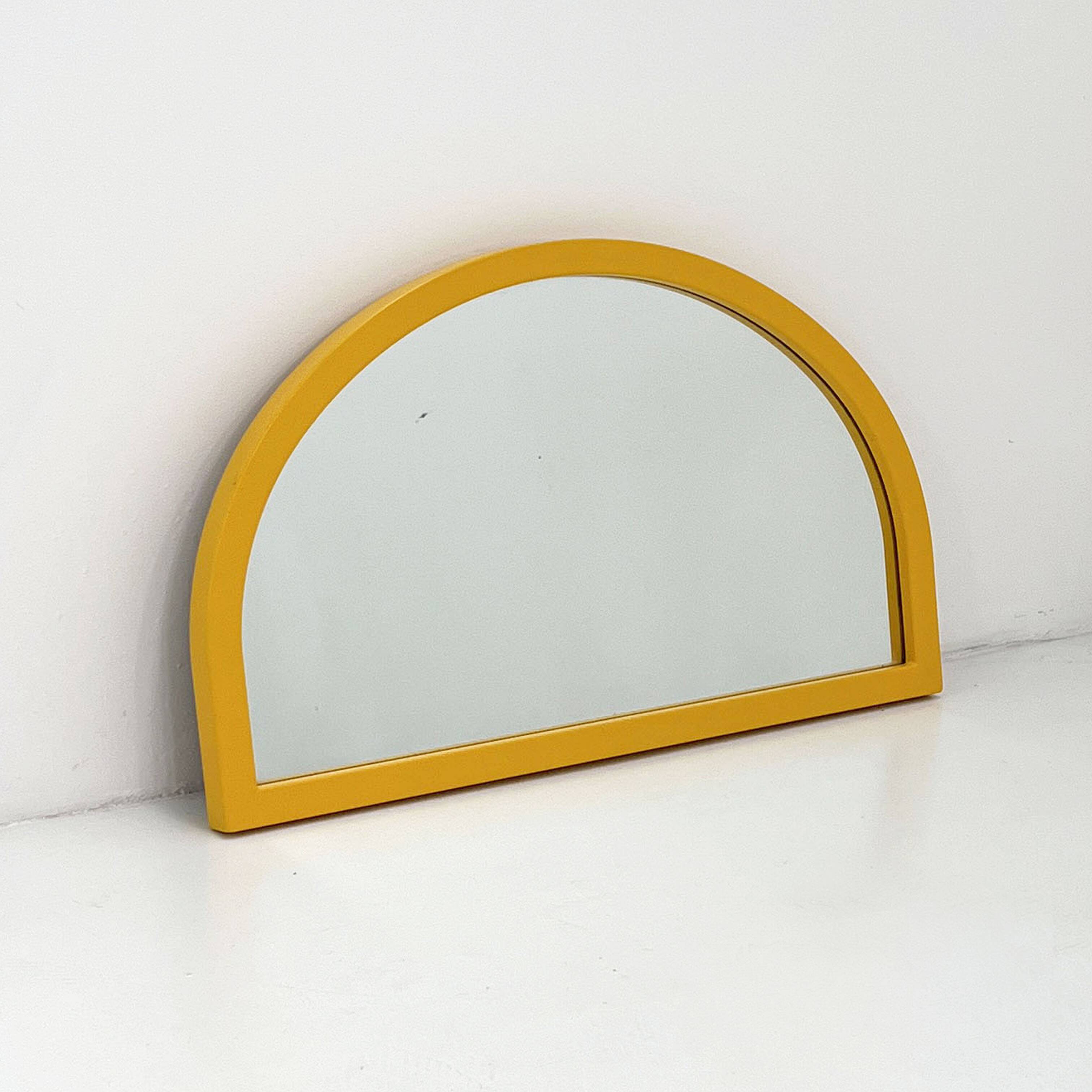 Arched Yellow Mirror by Anna Castelli Ferrieri for Kartell, 1980