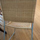 Vintage wicker and chrome chair from the 1970s.