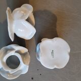Trio of Limoges porcelain candlesticks