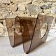 Smoked Plexiglas magazine rack by Michel Dumas for Roche Bobois 1970