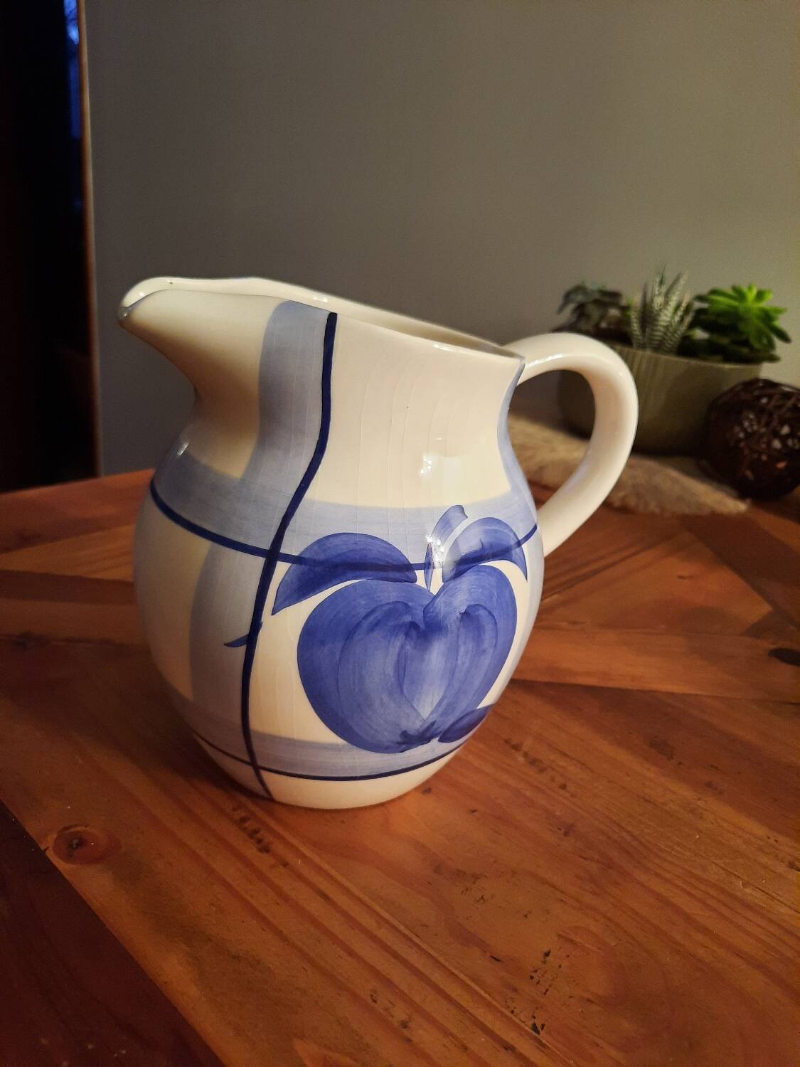 Vintage white and blue ceramic dinnerware set