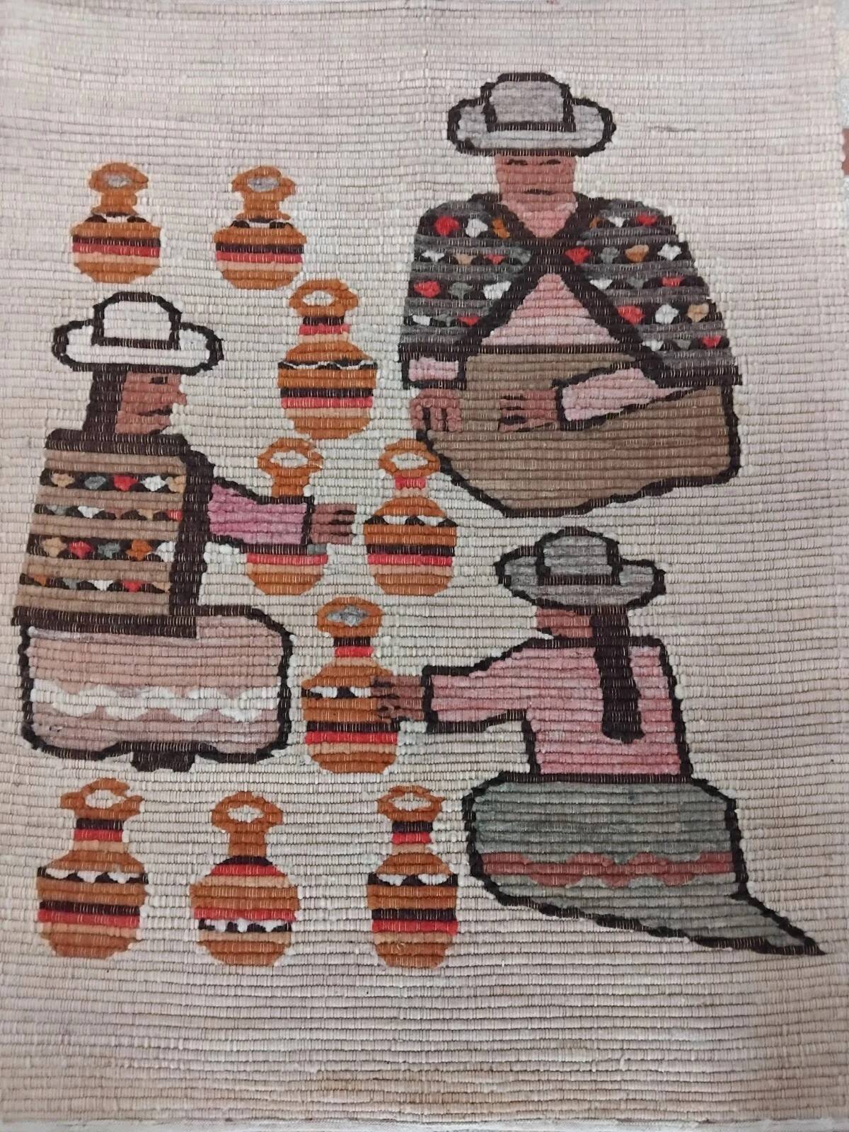 Peruvian Handmade Wall Tapestry 108x84 Cm