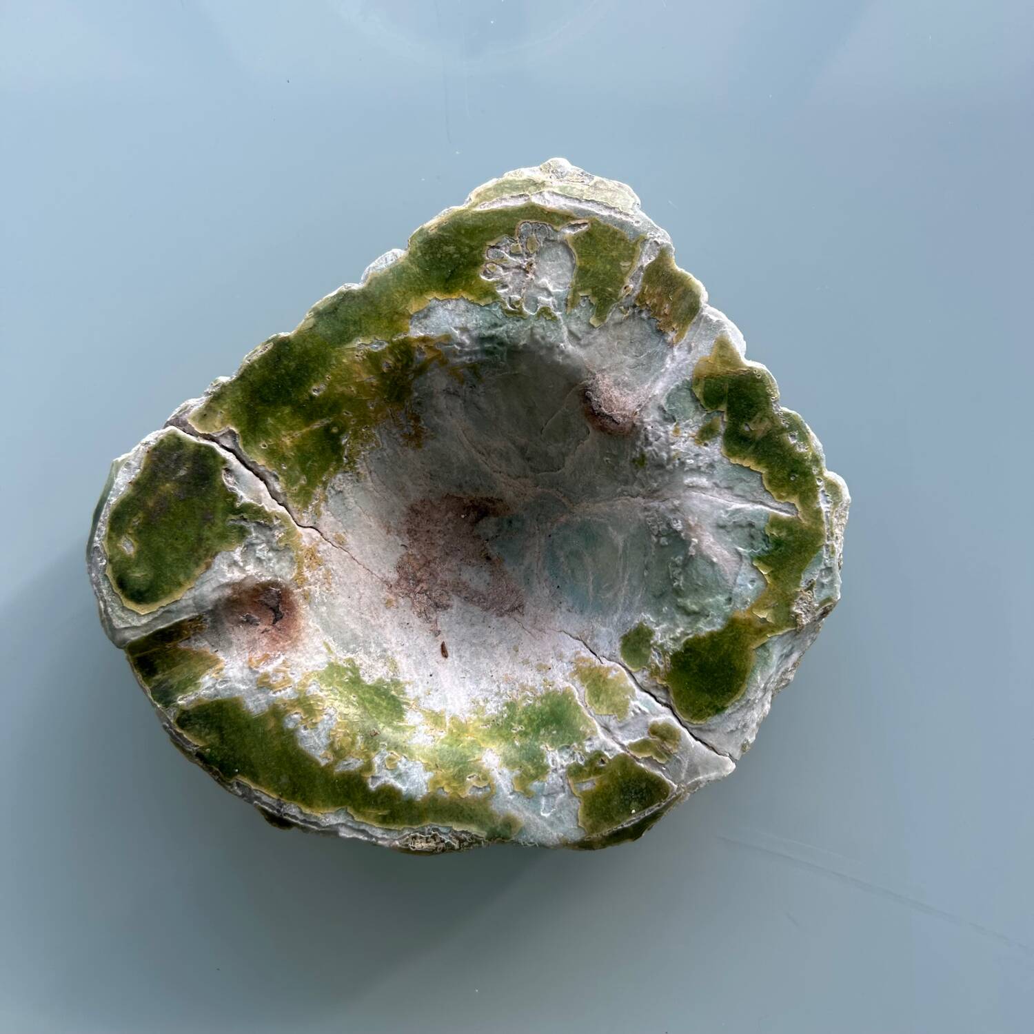 Green marble ashtray