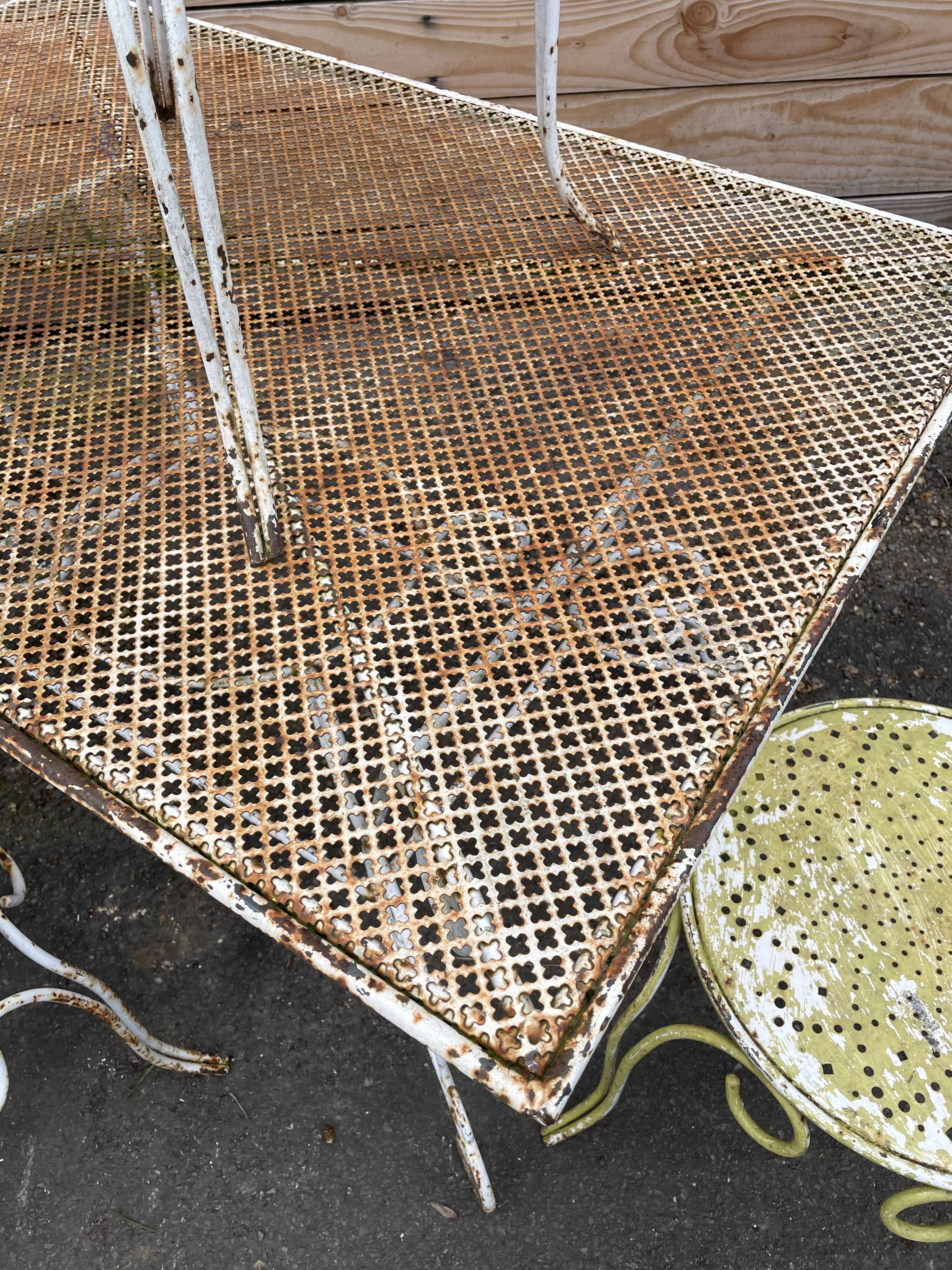 Garden lounge iron perforated iron old