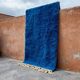 Mystical blue wool Moroccan rug 150/250cm