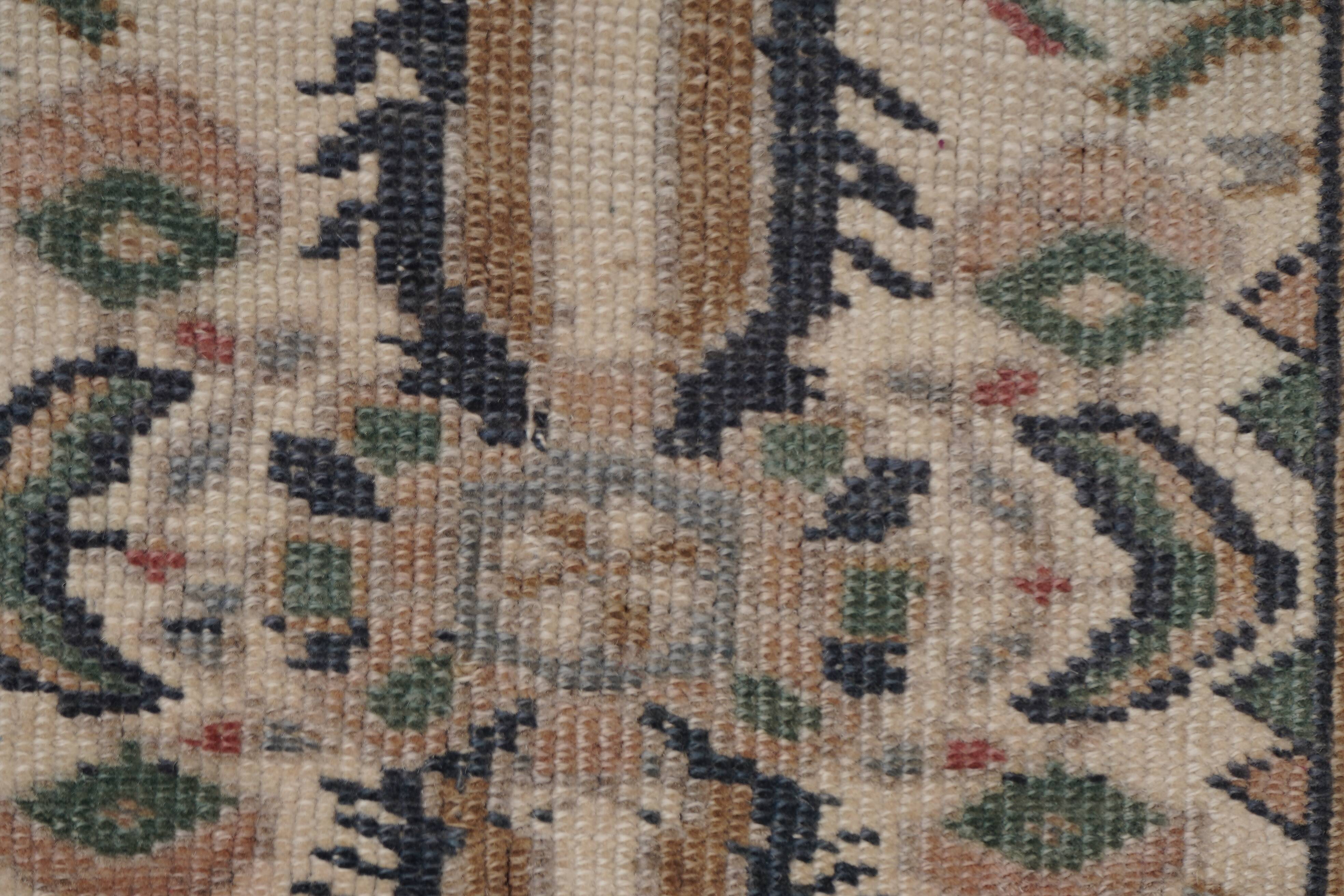 Vintage Turkish Oushak Rug Handwoven 59x200 cm