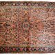 Handmade antique Persian Sarouk rug 3.1' x 5.2' (94cm x 158cm) 1920s