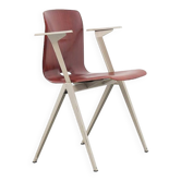 Vintage Galvanitas S22 Mahogany and Beige Chair with Armrests