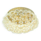 Large Mid-Century Amber Bubble Glass Ceiling Light by Helena Tynell, 1960s
