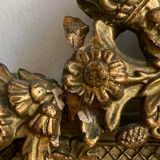 Antique mirror pediment