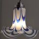 Blue & White Murano Glass Bell Pendant Ascribable to Mazzega, Italy, 1970s