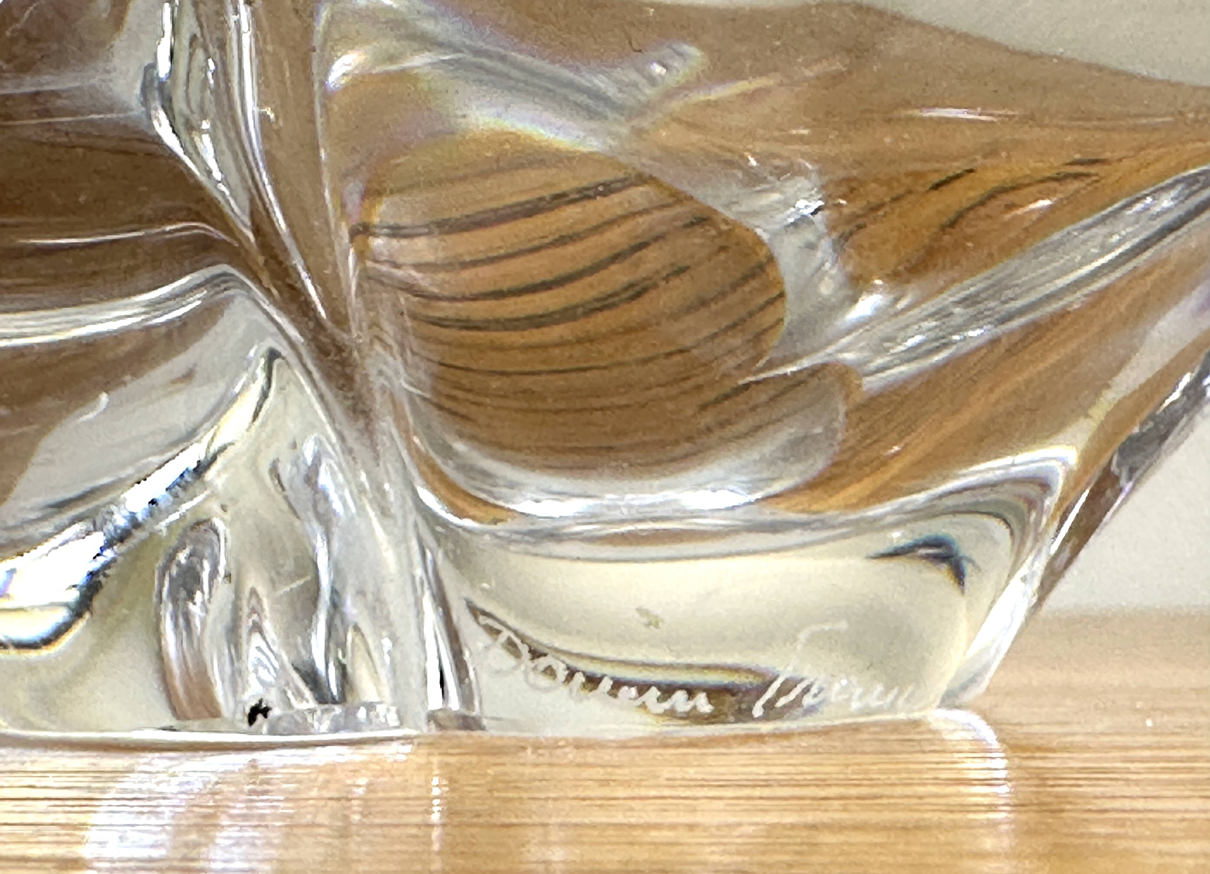Coupelle / vide poche / mortier et pilon en cristal de Daum signé