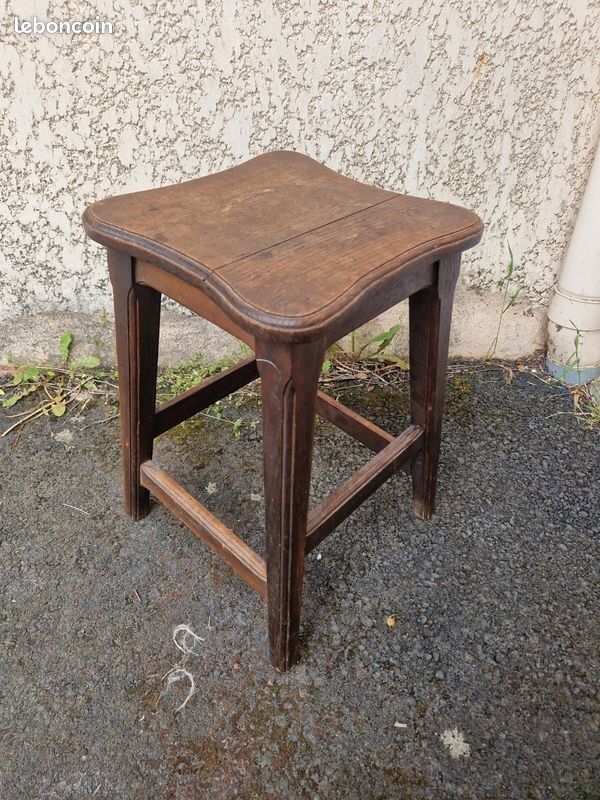 Antique solid wood stool cottage