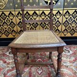 4 Louis XIII style caned chairs