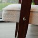 Fauteuil vintage bouclé blanc model 366 by Chierowski