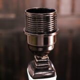 Light blue glazed ceramic lamp, Manises