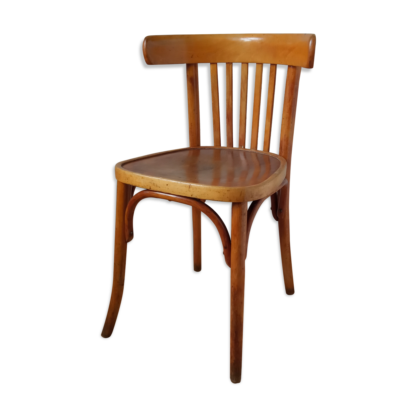 1930 curved wooden bistro chair