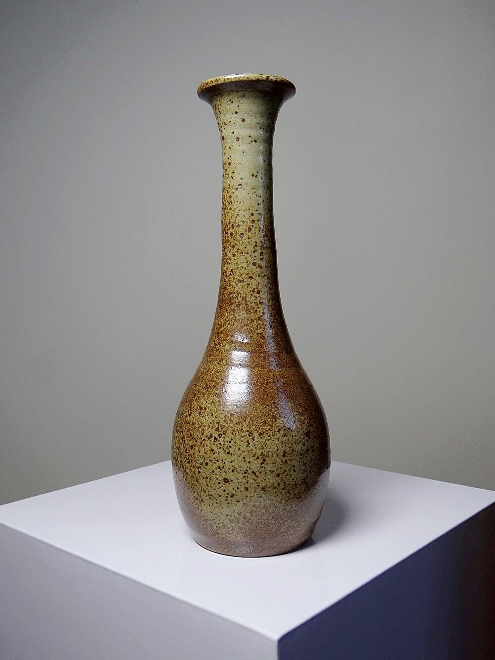 High soliflore turned stoneware vintage 90-2000 Christophe and Natalie Hurtault
