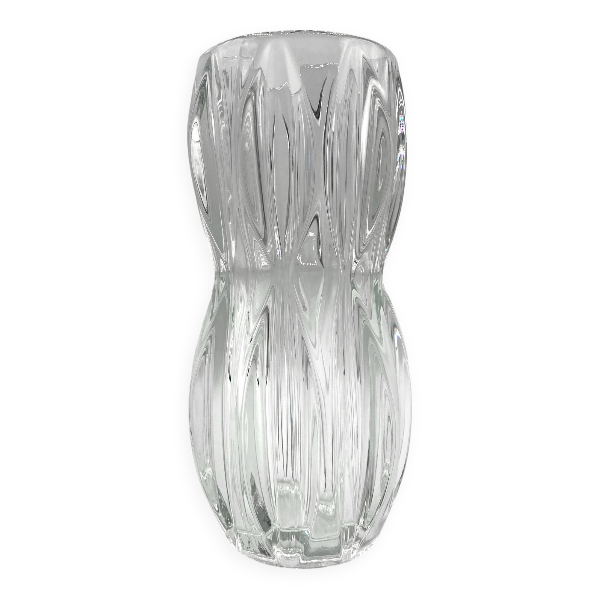 Sklo union vase • rosice glassware • design jan schmid • 1960 • pressed glass