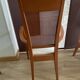 Set of 6 Calligaris dining chairs in wood and Alcantara.