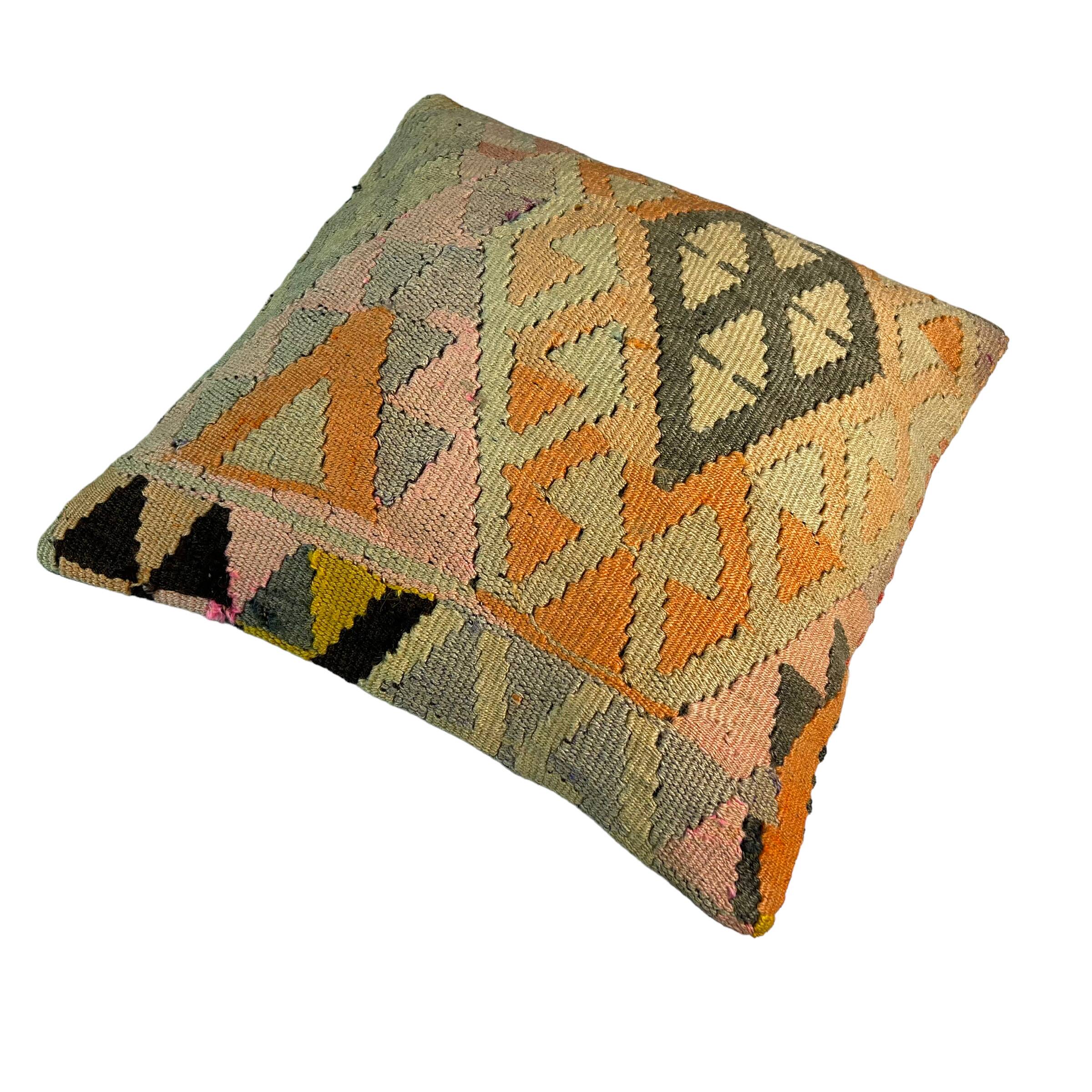 Housse de coussin Kilim turc vintage, 45 x 45 cm