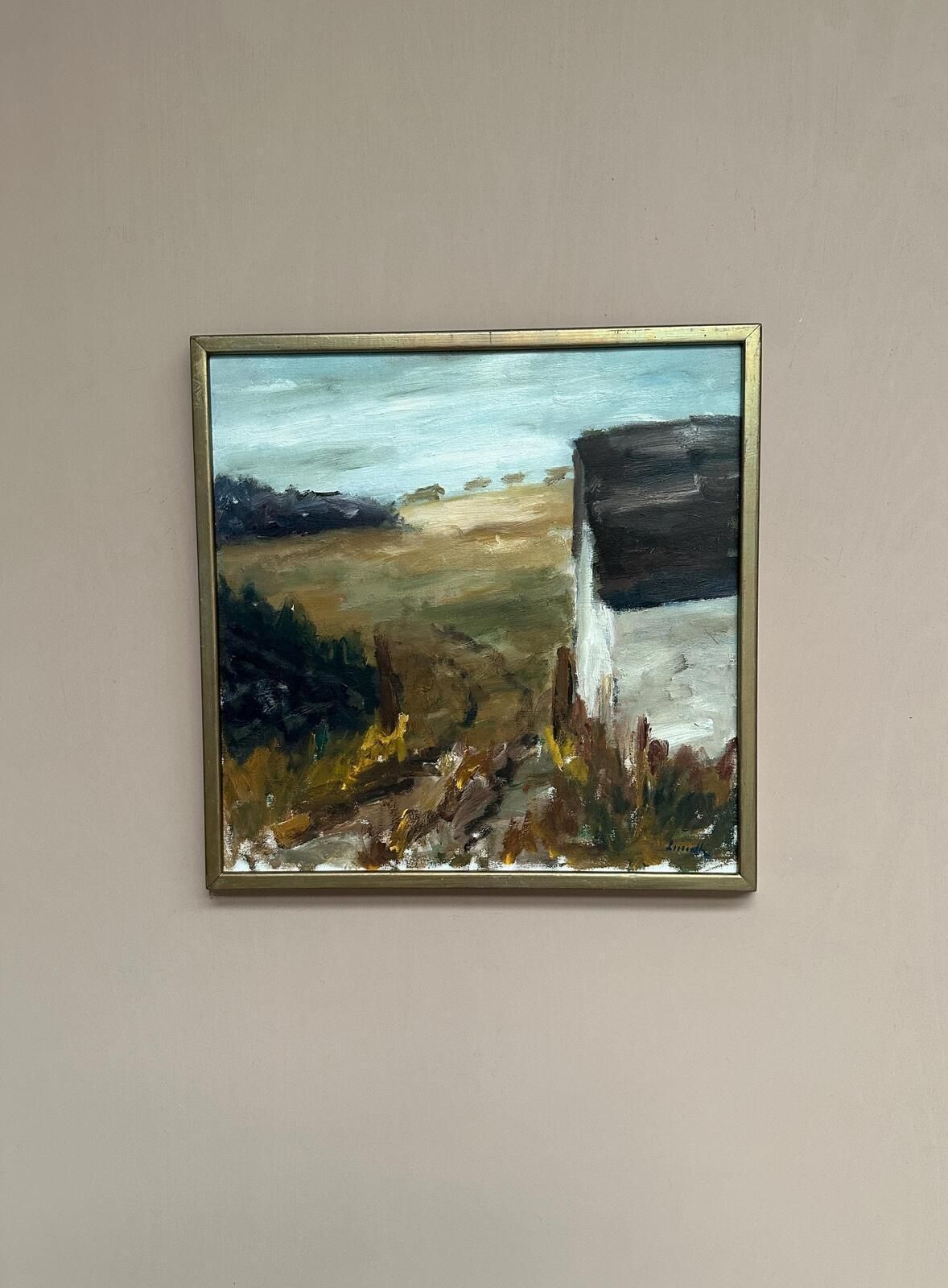 Original Swedish Oil on Canvas – “Landscape” by Bertil Lundh – Signed