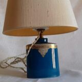 Blue porcelain bedside lamp