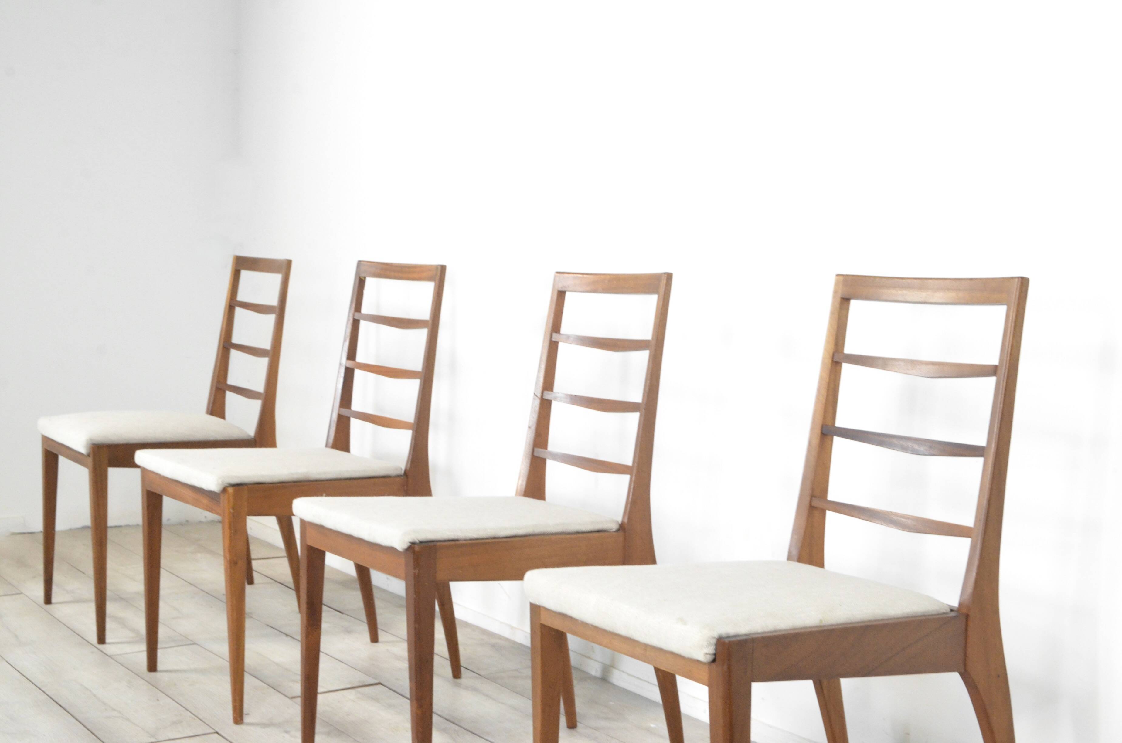 Set Of 4 Midcentury McIntosh Teak Chairs. Vintage Modern / Retro / Danish S
