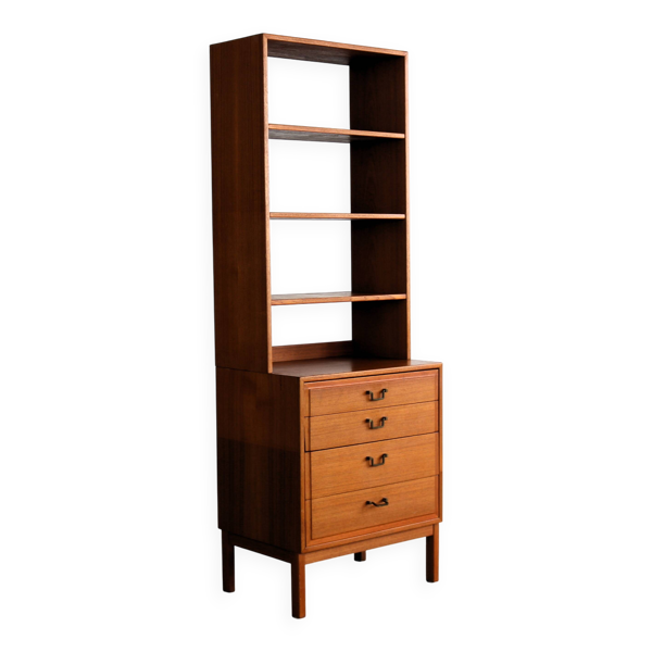 bibliothèque vintage armoire murale teck suédois — Beyit